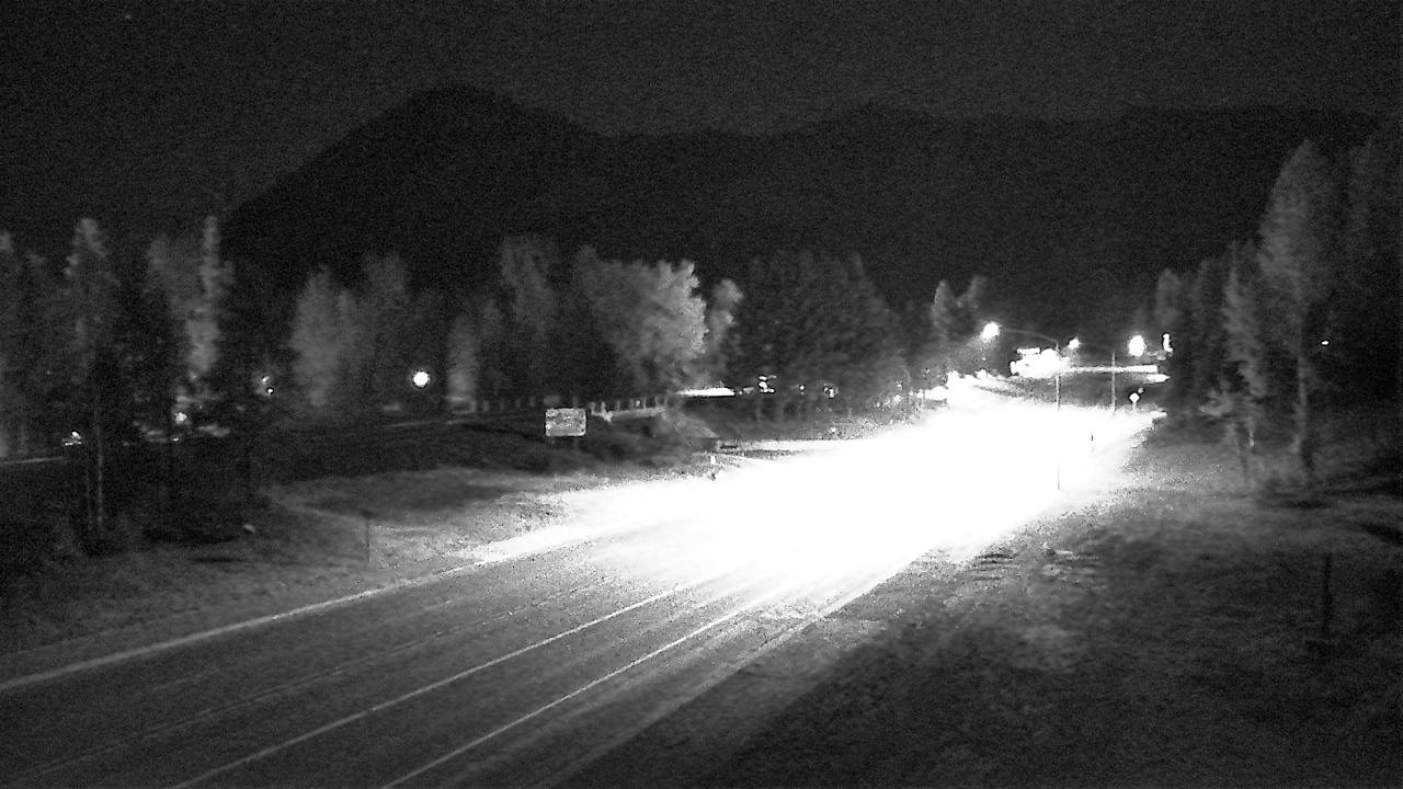 US-2 & West Glacier traffic camera, view east, West Glacier, Montana